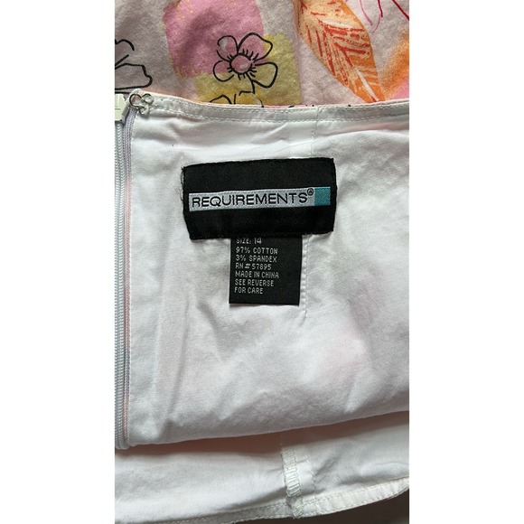 Requirements Tropical Print Skort Back Zip Women's Size‎ 14 - Picture 5 of 6